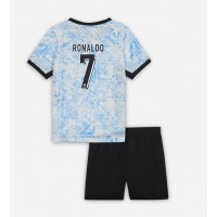 Portugal Cristiano Ronaldo #7 Bortatröja Barn EM 2024 Kortärmad (+ Korta byxor)